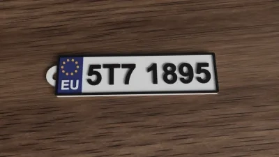可定制的欧盟车牌钥匙扣