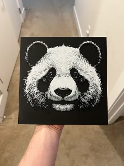 熊猫面部艺术Hueforge