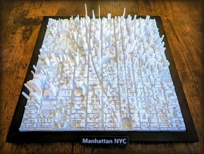 纽约曼哈顿广场3D微缩模型