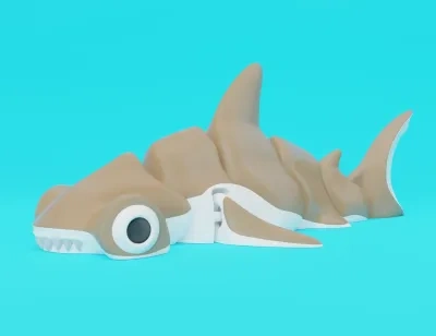可动的锤头鲨鱼2.0版
