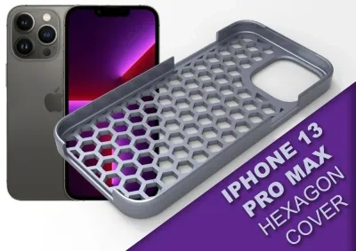 iPhone 13 Pro Max - 六边形设计的保护壳