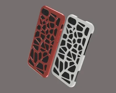 iPhone 8/SE手机壳 - 无需支撑的Voronoi设计（硬壳和软壳版本）