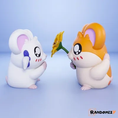 Hamtaro & Bijou - Valentine (粉絲藝術)