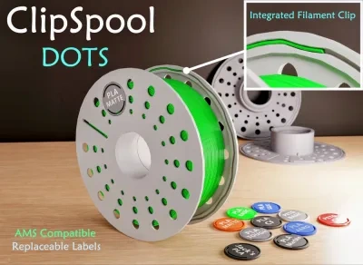 ClipSpool Dots - 带有集成耗材夹的料卷