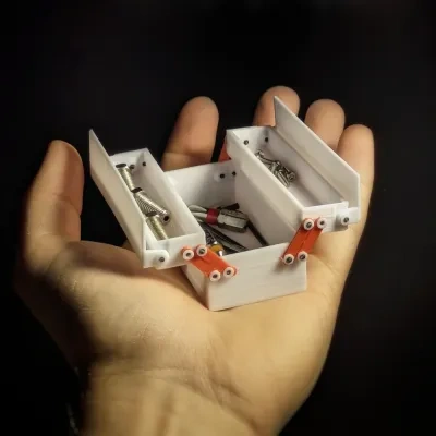 3D打印配件微型悬臂式工作室工具箱 - 工作铰链