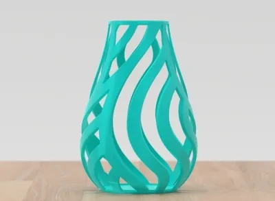 波纹格子花瓶
