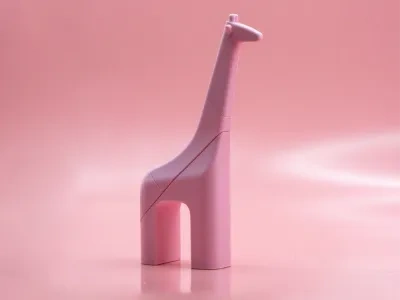 Pork3D.com的长颈鹿3D拼图
