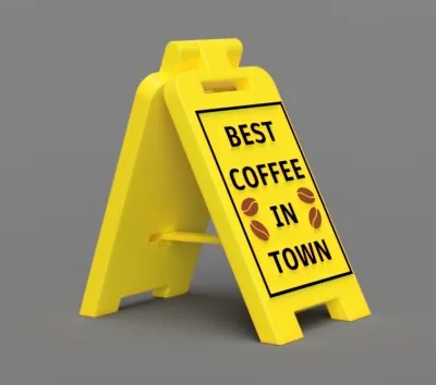 城里最好的咖啡-地板标志设计