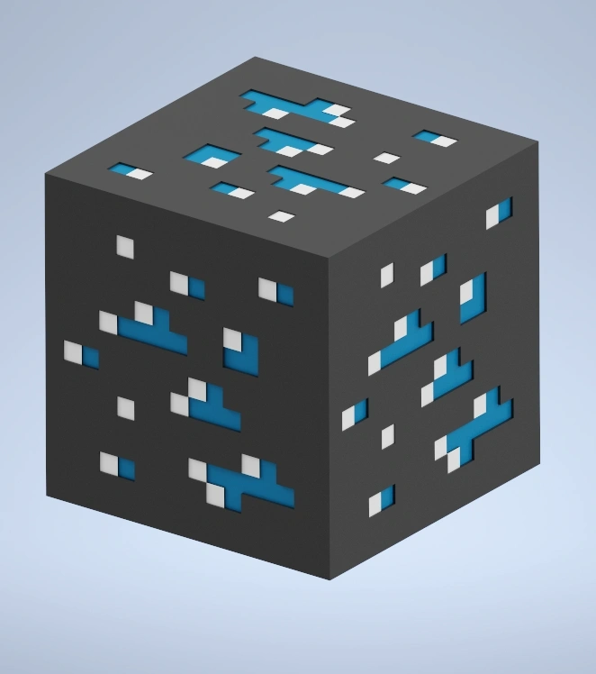 Minecraft钻石方块 来自 ThePotatoGod - MakerWorld