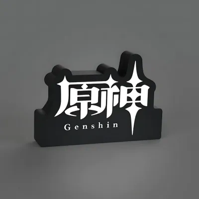 原神灯箱台灯 Genshin Impact Logo Lightbox LED Lamp