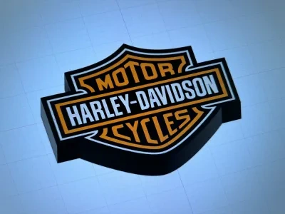 3DPrintBox - Harley Davidson 台灯灯箱招牌