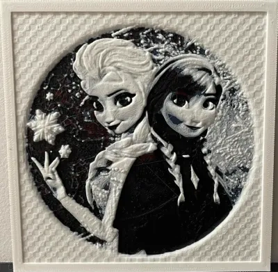 Elsa & Anna 冰雪奇缘 HueForge