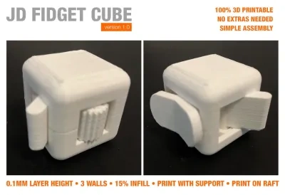 JD Fidget Cube: 3D打印的简易玩具方块