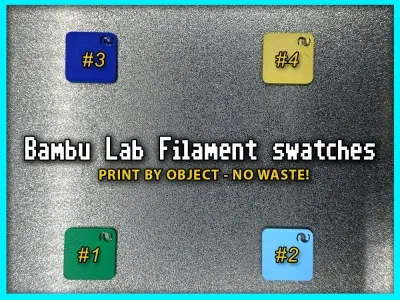 Bambu Lab全套AMS样本打印：一次打印4个样本！