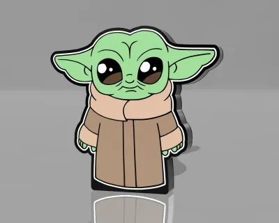 婴儿Yoda灯箱LED