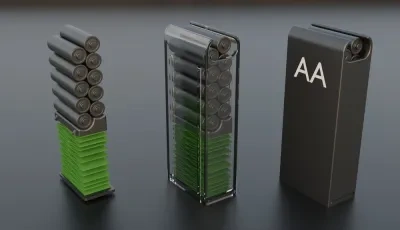 弹夹式AA电池盒