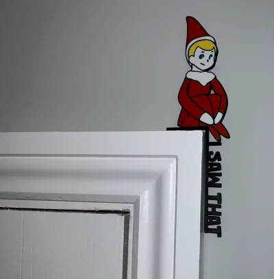 门上的精灵 - 圣诞门饰