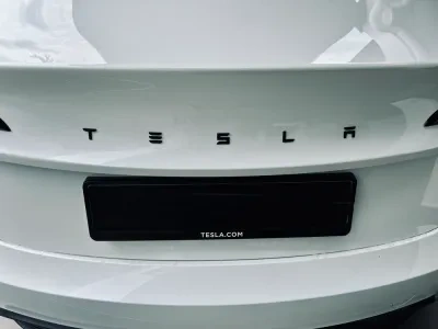 Tesla Model 3 高地版后部镀铬删除黑化