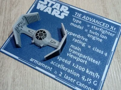 蓝图 - TIE ADVANCED X1 - 星球大战