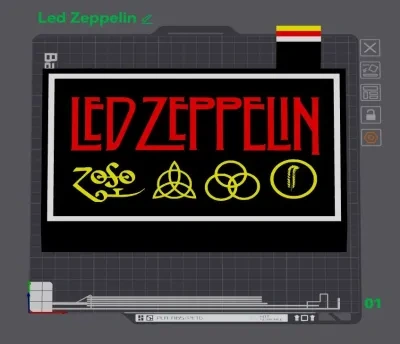 Led Zeppelin LED灯箱