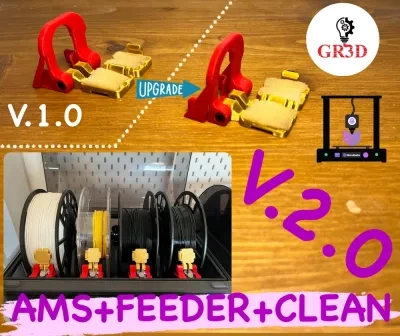 AMS + FEEDER + CLEAN FILAMENT V2: AMS + 进料器 + 清洁耗材 V2