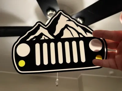 3DPrintBox - Jeep Mountain Light Box Lamp