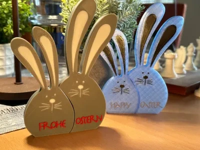 3D打印装饰性复活节兔子：祝复活节快乐！