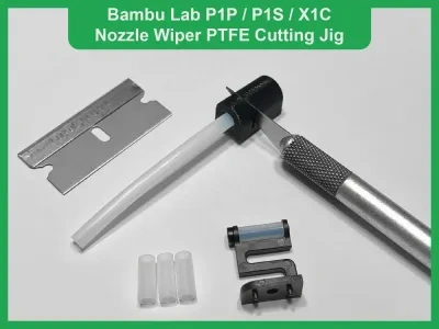 BambuLab P1P / P1S / X1C喷嘴擦拭PTFE切割夹具