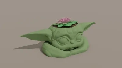 婴儿Yoda（Grogu）盆栽