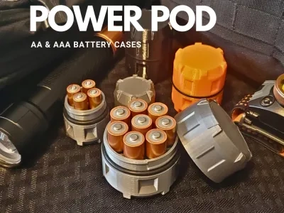 防水AA和AAA电池盒 - Power Pods