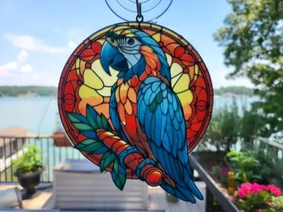 HueForge彩色玻璃鹦鹉