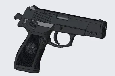 PLA QSZ-92式手枪不可发射模型