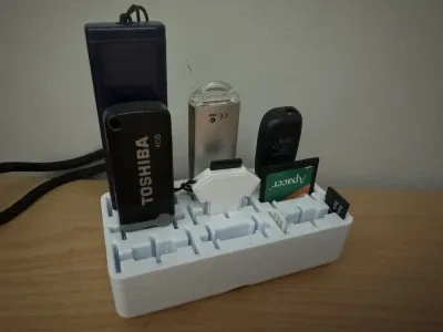 Gridfinity多卡槽USB、SD、SDMicro