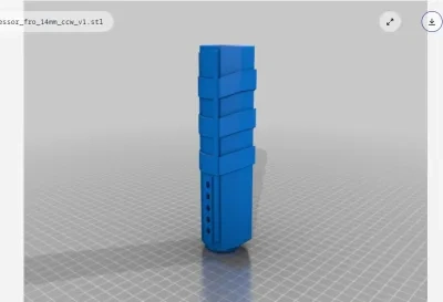 14mm逆时针螺纹兼容消音器