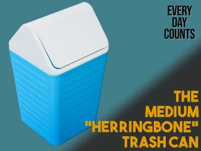 中号的“Herringbone”垃圾桶