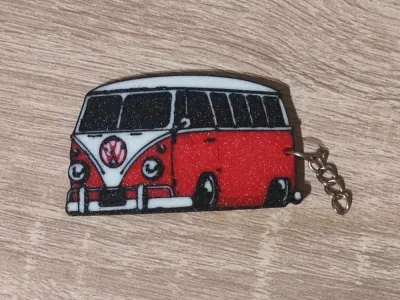 Tooned VW T1巴士钥匙扣