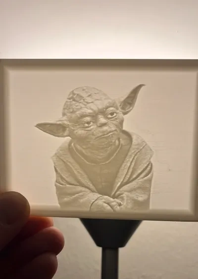 Yoda 星球大战透光浮雕