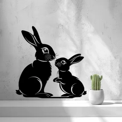 兔子2D墙贴纹身