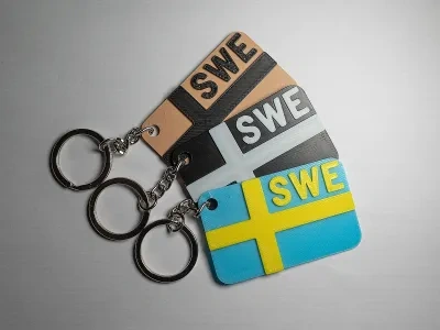 瑞典国旗钥匙扣