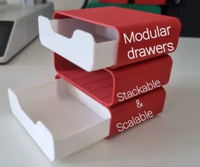 你的桌子上的模块化抽屉 - Modular Drawer for your desk