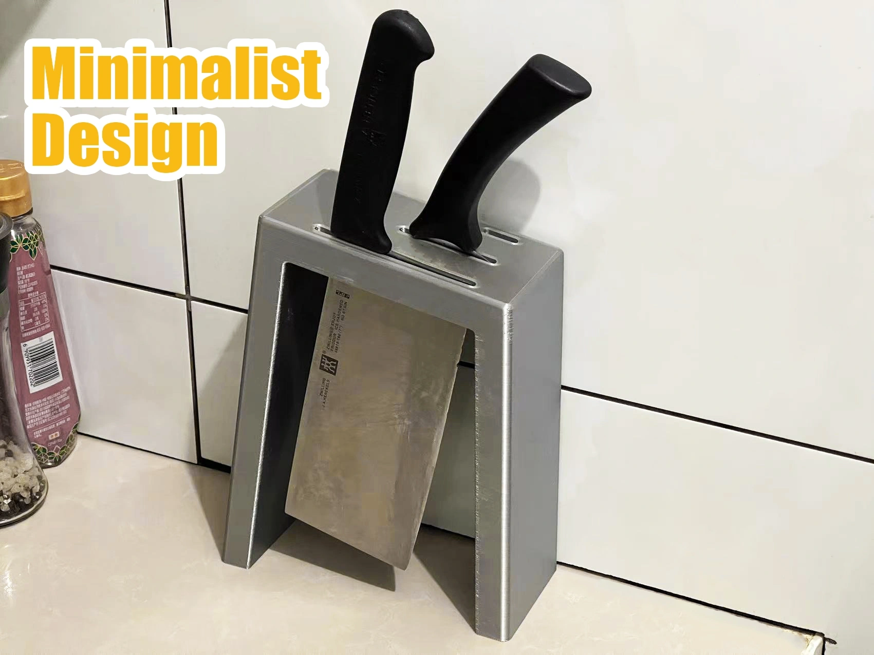 厨具刀架/ Kitchen knife holder / 极简主义 来自 哼哼哈嘿 - MakerWorld
