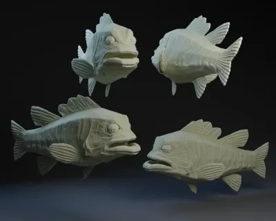 3D大嘴鲈鱼