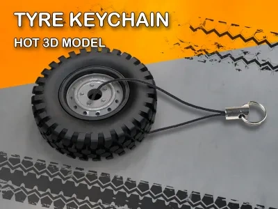 轮胎钥匙扣 - 热门3D模型