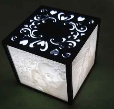 透光浮雕灯座 3D打印模型