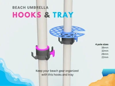 伞钩和托盘-海滩装备组织者