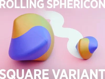 滚动的Sphericon V1 - 方形变体桌面玩具