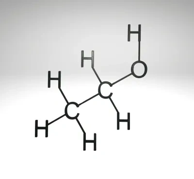 酒精分子结构 (乙醇)