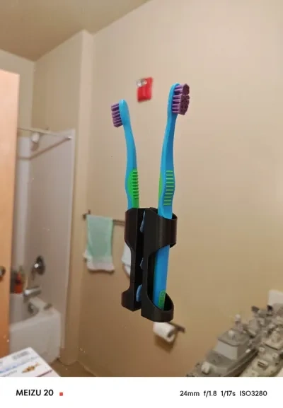 牙刷镜子支架