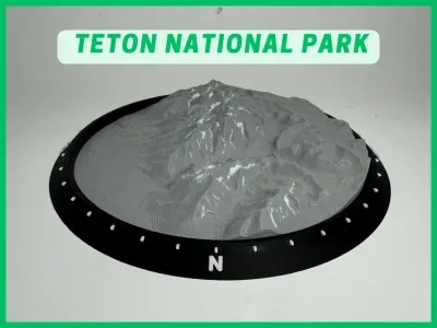 大提顿国家公园 - 微型地形图 3D
