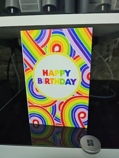 生日快乐的彩虹调卡片